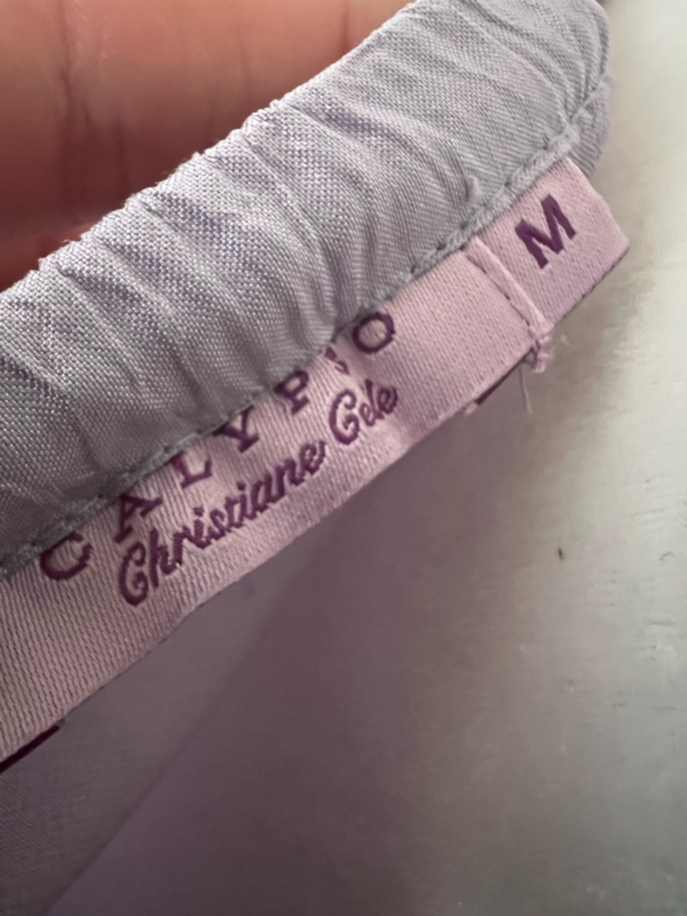 Calypso Christiane Celle Lavender / Purple Tiered Silk Midi Skirt, Medium - Picture 3 of 7